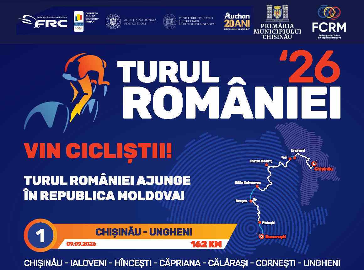 În contextul desfășurării startului oficial al Turului României 2026, se sistează circulația rutieră pe str. Tricolorului, tronsonul cuprins între bd. Ștefan cel Mare și Sfânt și str. Mitropolit Dosoftei